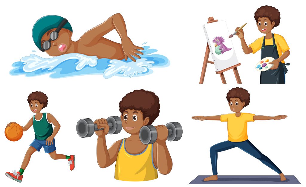 Teenage Boys Doing Different Activities Collection