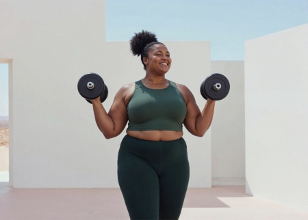 Woman lifting weights